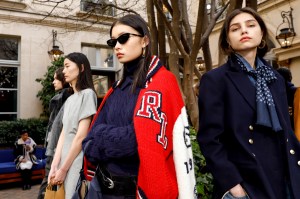 models at the Women's Polo FW25 Presentation Cocktail Party held at Ralph's on March 7, 2025 in Paris, France.