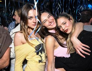 Charlotte Lawrence, Devon Lee Carlson, Claudia Sulewski at Reformation x Devon Lee Carlson Party at La Dolce Vita on March 28, 2025 in Los Angeles, California.