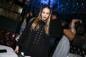 Claudia Sulewski at Reformation x Devon Lee Carlson Party at La Dolce Vita on March 28, 2025 in Los Angeles, California.