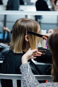 Backstage at Sacai Fall 2025 Ready-to-Wear Collection at Paris Fashion Week