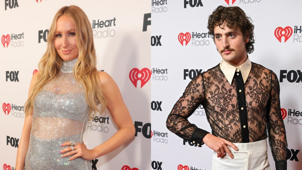 Nikki Glaser and Benson Boone at the iHeartRadio Music Awards 2025 in Los Angeles.