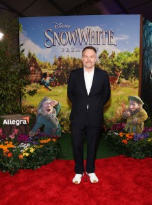 LOS ANGELES, CALIFORNIA - MARCH 15: Marc Webb joins Sneezy & Sleepy at the Allegra activation on the red carpet for Disney's "Snow White" premiere at El Capitan Theatre on March 15, 2025 in Hollywood, California. The Allegra activation asks what Sneezy and Sleepy would be like if they weren't sneezy or sleepy. (Photo by Phillip Faraone/Getty Images for Allegra)