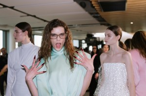 Backstage at Stella McCartney Fall 2025 Ready-to-Wear Collection at Paris Fashion Week