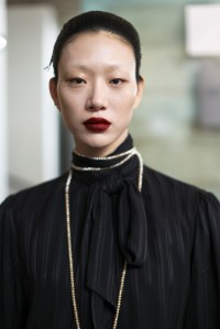 Backstage at Tom Ford Fall 2025 Ready-to-Wear Collection at Paris Fashion Week