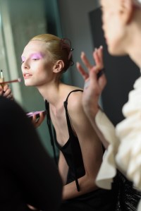 Backstage at Tom Ford Fall 2025 Ready-to-Wear Collection at Paris Fashion Week