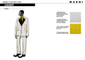 A look by Marni for the upcoming Usher 2025 World Tour.