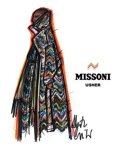 A look by Missoni for the upcoming Usher 2025 World Tour.
