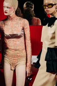 Backstage at Valentino Fall 2025 Ready-to-Wear Collection at Paris Fashion Week
