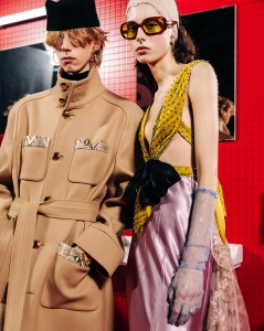Backstage at Valentino Fall 2025 Ready-to-Wear Collection at Paris Fashion Week