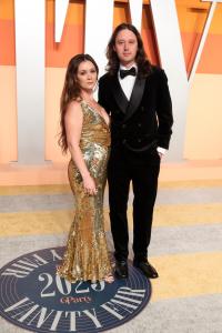 Billie Lourd, Austen Rydell at the 2025 Vanity Fair Oscar Party Hosted By Radhika Jones held at Wallis Annenberg Center for the Performing Arts on March 02, 2025 in Beverly Hills, California.