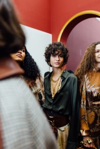 Backstage at Zimmermann Fall 2025 Ready-to-Wear Collection at Paris Fashion Week