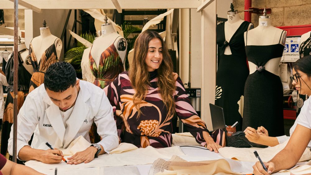 Johanna Ortiz in her workshop in Colombia