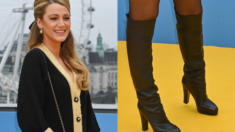 Blake Lively attends the London Photocall for "Another Simple Favour" at Corinthia Hotel London on April 15, 2025 in London, England.