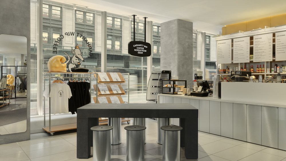 The Carhartt Work in Progress coffee shop at Nordstrom in New York.