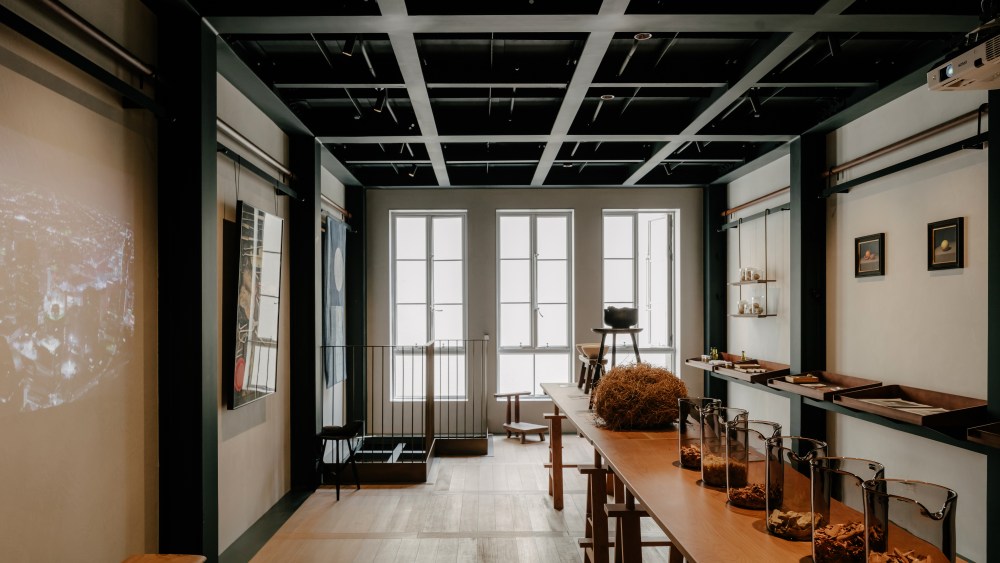 Inside Perfumer H's Shanghai store gallery space.