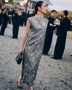 Rikako Yagi street style at Dior Pre-Fall 2025 in Kyoto