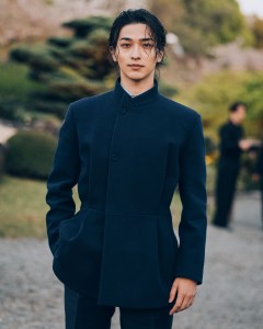 Ryusei Yokohama street style at Dior Pre-Fall 2025 in Kyoto
