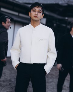 Takumi Kitamura street style at Dior Pre-Fall 2025 in Kyoto