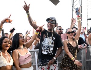 Aimee Aguilar, Wiz Khalifa at Revolve Festival: The Eighth Annual Fashion, Music and Lifestyle Event - Inside on April 12, 2025 in Thermal, California.