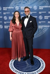 Lauren Miller Rogen, Seth Rogen at The 11th Breakthrough Prize Ceremony held at Barker Hanger on April 05, 2025 in Santa Monica, California.