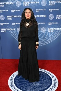 Salma Hayek at The 11th Breakthrough Prize Ceremony held at Barker Hanger on April 05, 2025 in Santa Monica, California.