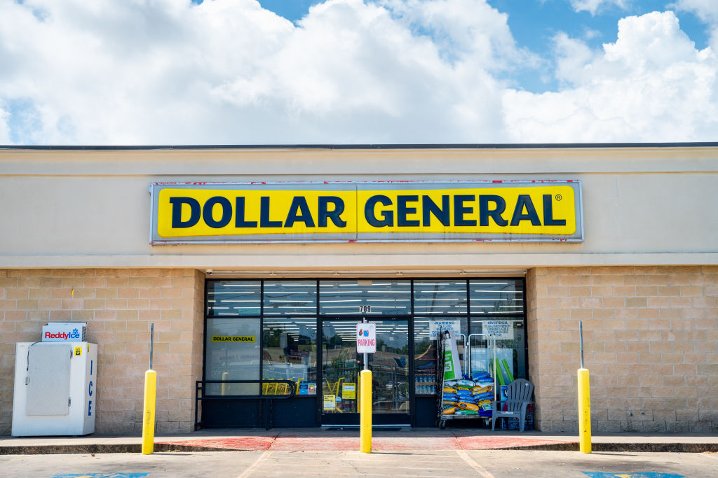 AUSTIN, TEXAS - AUGUST 30: The exterior of a Dollar General convenience store on August 30, 2024 in Austin, Texas. Dollar General stock fell 32% after cutting its full-year outlook. The drop is the company's largest on record. (Photo by Brandon Bell/Getty Images)