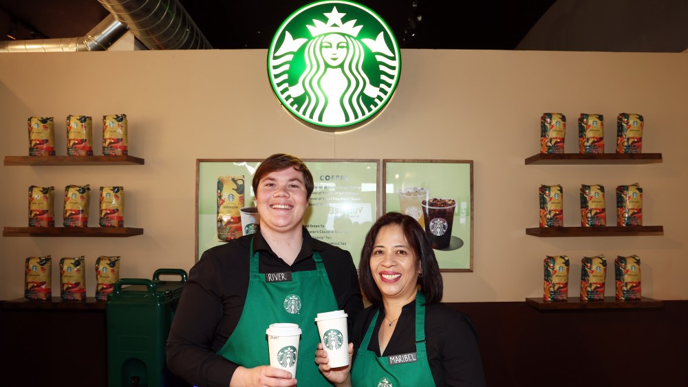 PARK CITY, UTAH - JANUARY 24: Starbucks baristas posing for a photo during the Vulture in Conversation event series at Sundance Film Festival presented by Starbucks Coffee Company at The Vulture Spot on January 24, 2025 in Park City, Utah. (Photo by Tommaso Boddi/Getty Images for Vox Media)