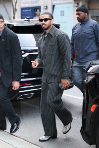 NEW YORK, NEW YORK - APRIL 02: Michael B. Jordan seen in Chelsea on April 02, 2025 in New York City. (Photo by Aeon/GC Images)
