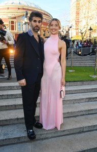 LONDON, ENGLAND - APRIL 06: Simon Lipkin and Georgina Castle attend The Olivier Awards 2025 with Mastercard at The Royal Albert Hall on April 6, 2025 in London, England. (Photo by Alan Chapman/Dave Benett/Getty Images)