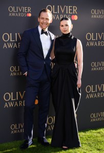 LONDON, ENGLAND - APRIL 06: Tom Hiddleston and Hayley Atwell attend The Olivier Awards 2025 at The Royal Albert Hall on April 06, 2025 in London, England. (Photo by Karwai Tang/WireImage)
