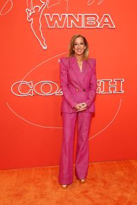 NEW YORK, NEW YORK - APRIL 14: WNBA Commissioner Cathy Engelbert arrives prior to the 2025 WNBA Draft at The Shed on April 14, 2025 in New York City. NOTE TO USER: User expressly acknowledges and agrees that, by downloading and or using this photograph, User is consenting to the terms and conditions of the Getty Images License Agreement. (Photo by Cindy Ord/Getty Images)