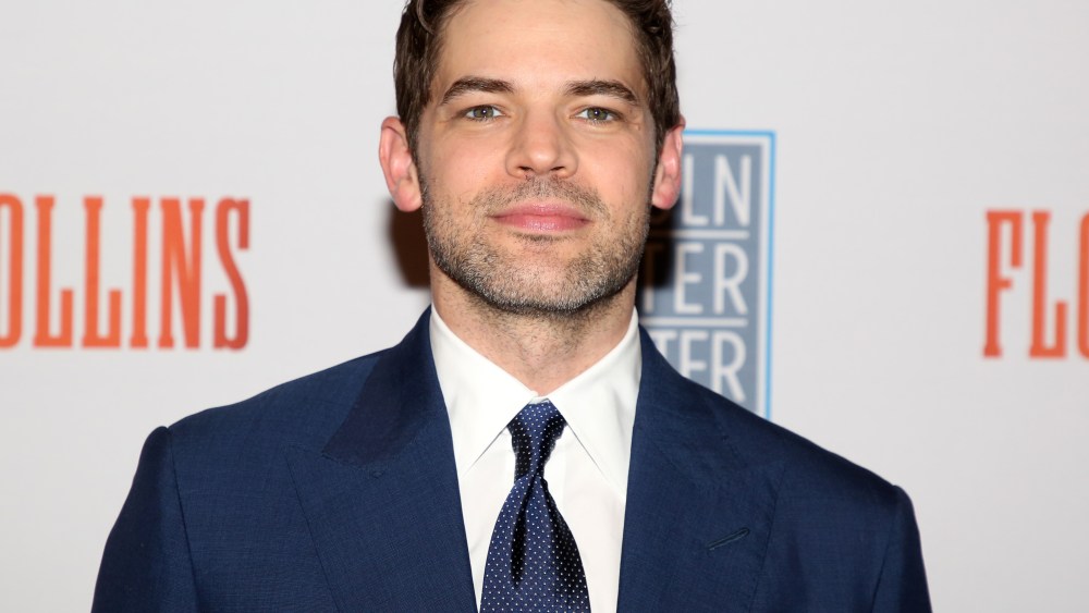 Jeremy Jordan poses at the opening night of the musical "Floyd Collins" on Broadway at The Vivian Beaumont Lincoln Center.