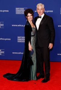 WASHINGTON, DC - APRIL 26: Neri Oxman and Bill Ackman attend the 2025 White House Correspondents' Association Dinner at Washington Hilton on April 26, 2025 in Washington, DC. (Photo by Paul Morigi/Getty Images)