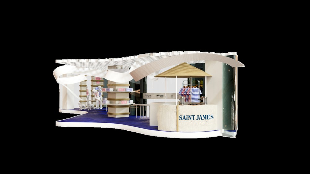 A rendering of the Saint James shop at Printemps.
