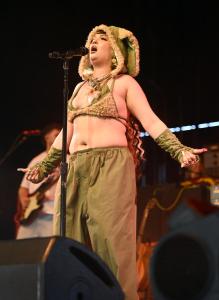 Lola Young at the 2025 Coachella Valley Music And Arts Festival on April 11, 2025 in Indio, California.