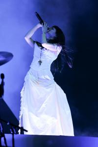 Maria Zardoya of The Marías at the 2025 Coachella Valley Music And Arts Festival on April 11, 2025 in Indio, California.