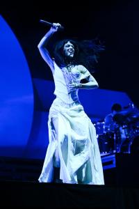 Maria Zardoya of The Marías at the 2025 Coachella Valley Music And Arts Festival on April 11, 2025 in Indio, California.