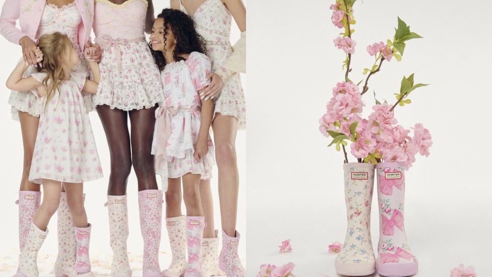 LoveShackFancy x Hunter footwear collection.