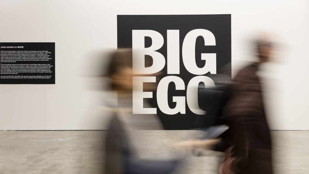 John Giorno, Big Ego, 2016-2022, Site specific wall painting.