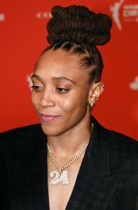 Madison Scott at The WNBA Draft 2025 held at The Shed on April 14, 2025 in New York, New York.