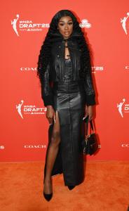 Aneesah Morrow at The WNBA Draft 2025 held at The Shed on April 14, 2025 in New York, New York.
