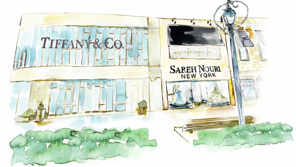 A sketch of Sareh Nouri's upcoming second flagship store in Chevy Chase, Maryland.