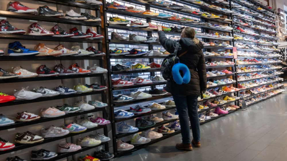 Morgan Stanley analyst Alex Straton said apparel sales decelerate at start of recession, but footwear sales don't decline until "three quarters in."