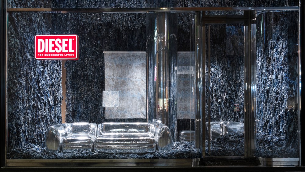 The Diesel Living 2025 set up at Milan Design Week.