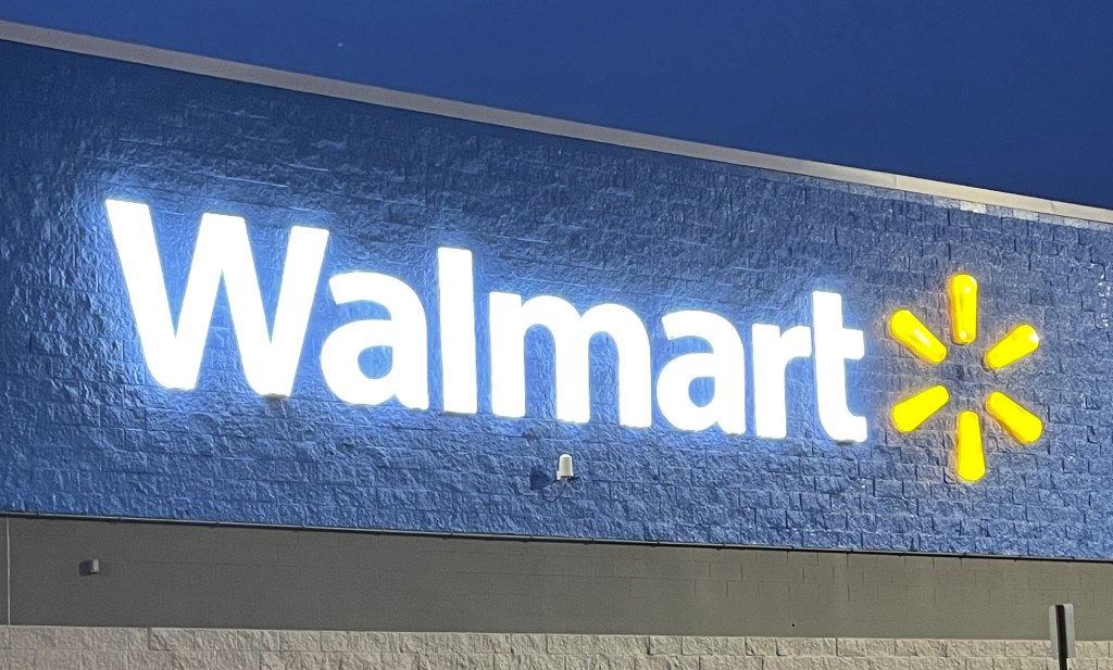 Walmart store sign
