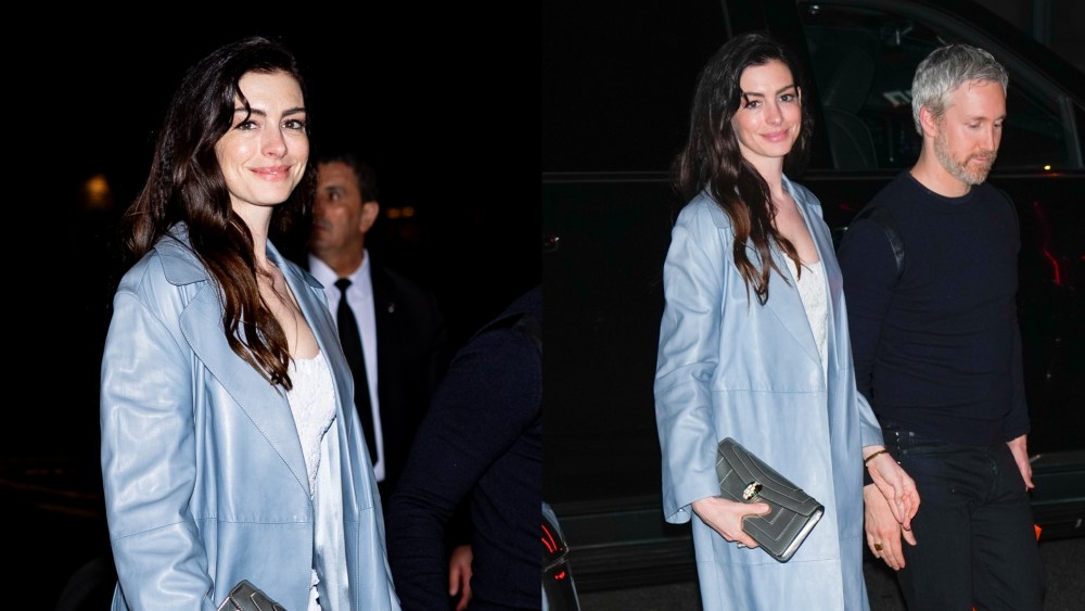 Anne Hathaway at Gigi Hadid's birthday party.