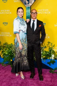 NEW YORK, NEW YORK - APRIL 27: Emily Blunt (L) and Stanley Tucci attend the "Another Simple Favor" New York Screening at Jazz at Lincoln Center on April 27, 2025 in New York City. (Photo by TheStewartofNY/WireImage)
