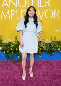Awkwafina at the "Another Simple Favor" Premiere held at Jazz at Lincoln Center on April 27, 2025 in New York, New York.