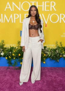Andreia Gibau at the "Another Simple Favor" Premiere held at Jazz at Lincoln Center on April 27, 2025 in New York, New York.