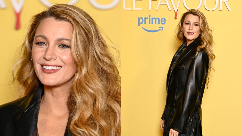 Blake Lively wears David Koma fall 2025 to the London screening of 'Another Simple Favor.'